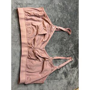 Women's rose colored nursing bra no underwire or padding